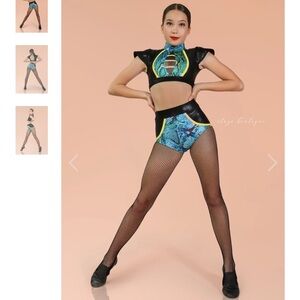 Stylish Black and Blue Dance Outfit